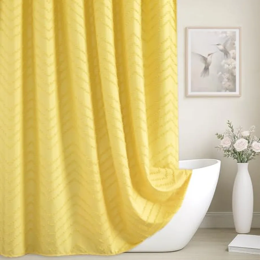 Yellow Shower Curtain Boho Farmhouse Shower Curtain 72 x 72 Tufted Chevron Textured Minimalist Shower Curtains for Bathroom
Yellow Shower Curtain Boho Farmhouse Shower Curtain 72 x 72 Tufted Chevron Textured Minimalist Shower Curtains for Bathroom
