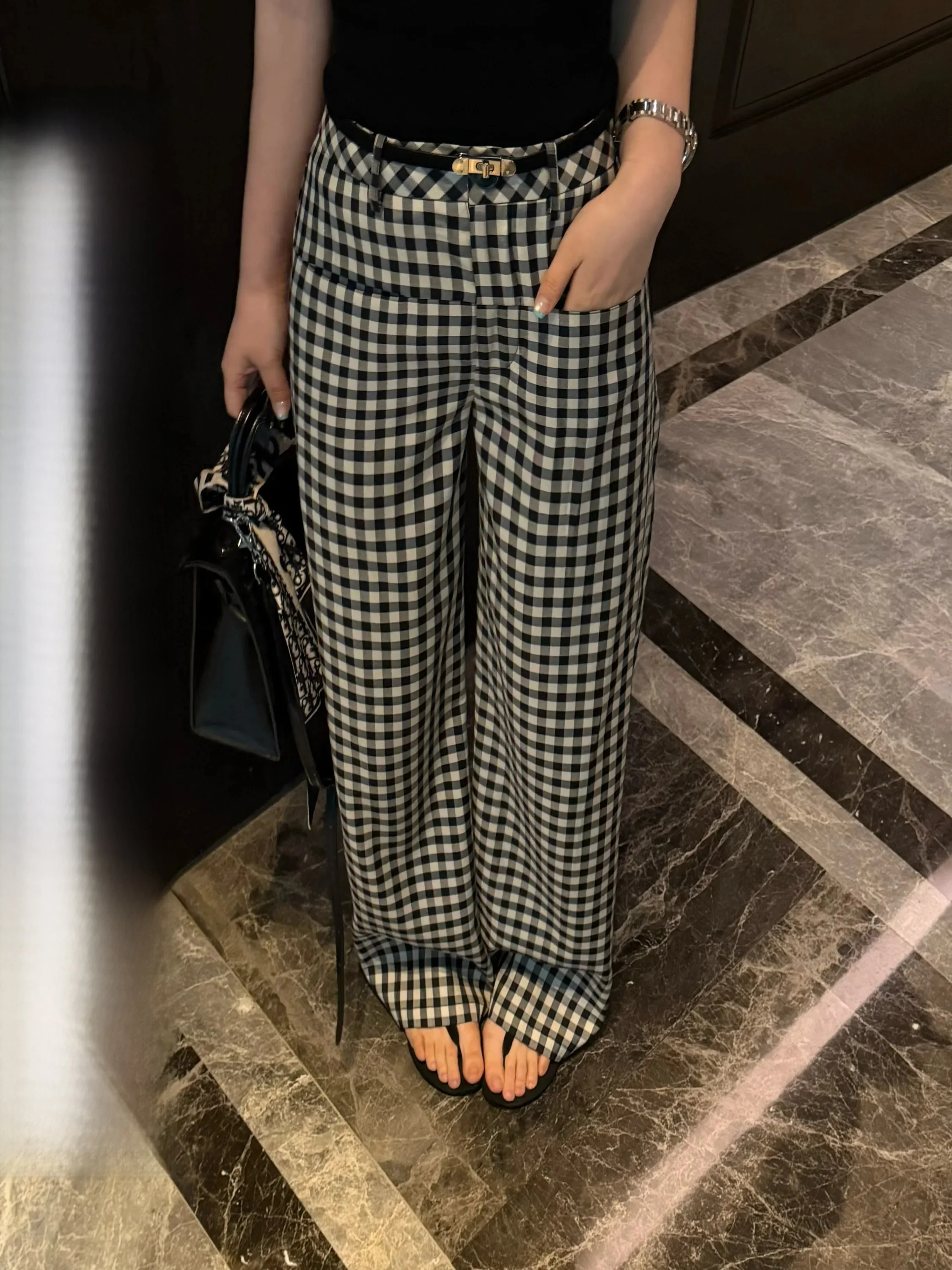 High Waist Straight Leg Casual Pants Color Block Design Slimming Versatile Ladies Fashion Spring Season Polyester Fiber
High Waist Straight Leg Casual Pants Color Block Design Slimming Versatile Ladies Fashion Spring Season Polyester Fiber