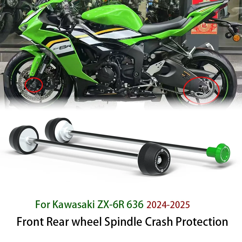 For Kawasaki Ninja ZX-6R ZX 6R zx6r 636 2024-2025 Motorcycle Front Rear Axle Sliders Wheel Protection
For Kawasaki Ninja ZX-6R ZX 6R zx6r 636 2024-2025 Motorcycle Front Rear Axle Sliders Wheel Protection