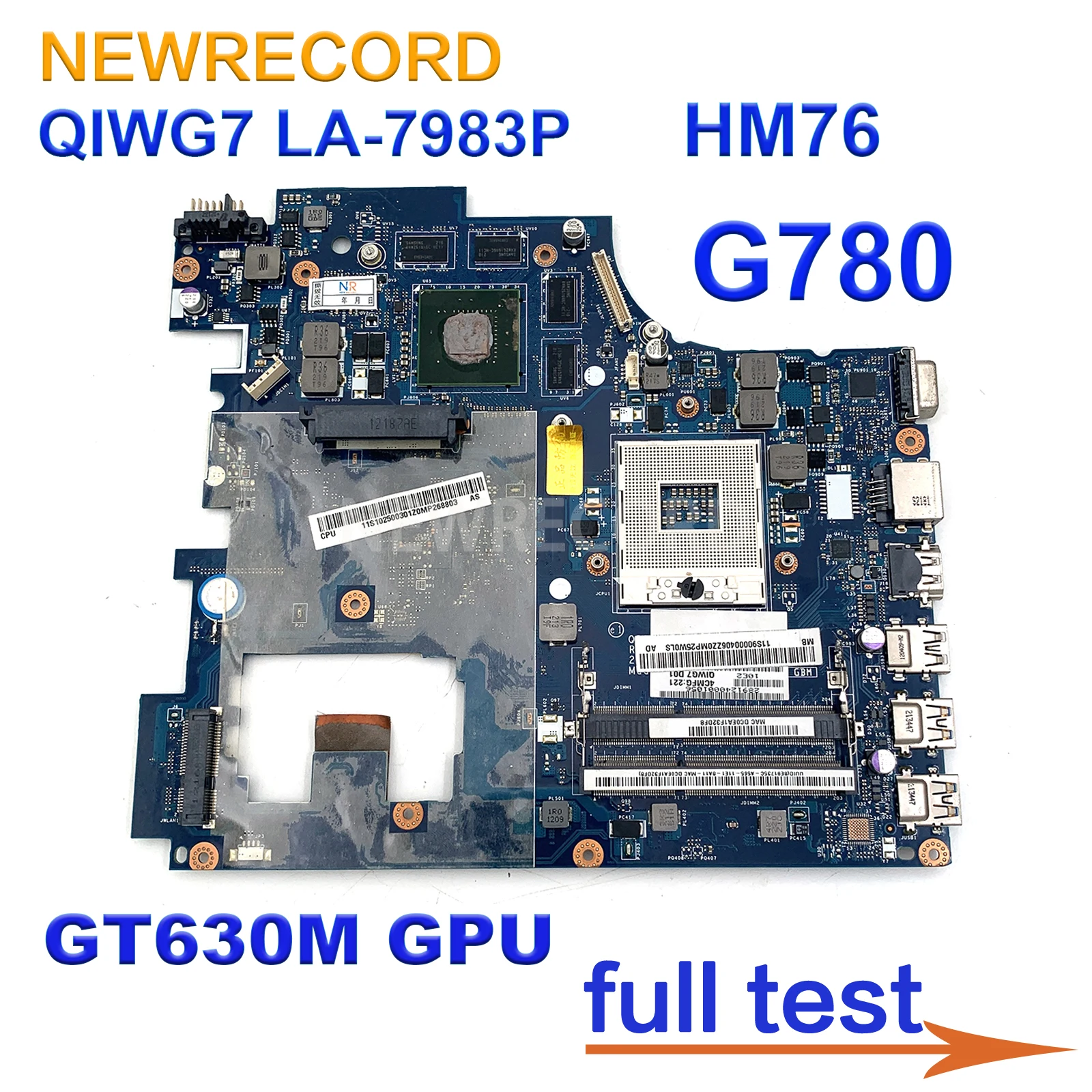 FOR Lenovo Ideapad G780 Laptop Motherboard 90000406 QIWG7 LA-7983P HM76 GT630M GPU DDR3 Main Board Full Test
FOR Lenovo Ideapad G780 Laptop Motherboard 90000406 QIWG7 LA-7983P HM76 GT630M GPU DDR3 Main Board Full Test