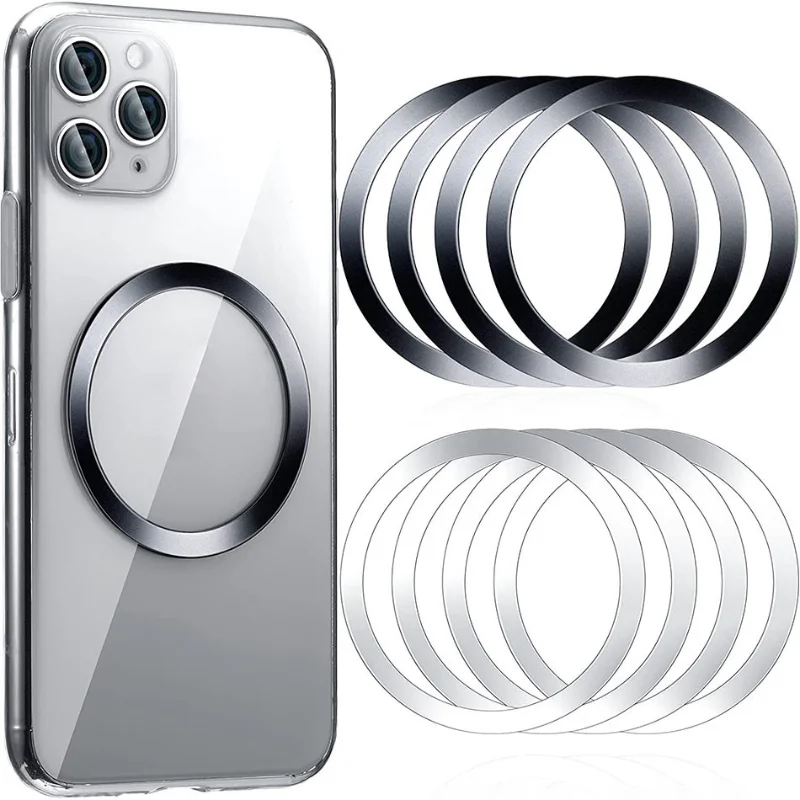 2026 New 5/10Pcs Magnetic Metal Plate Ring, MagSafe Compatible Iron Sheet Sticker for Wireless Charger & Car Phone Holder
2026 New 5/10Pcs Magnetic Metal Plate Ring, MagSafe Compatible Iron Sheet Sticker for Wireless Charger & Car Phone Holder