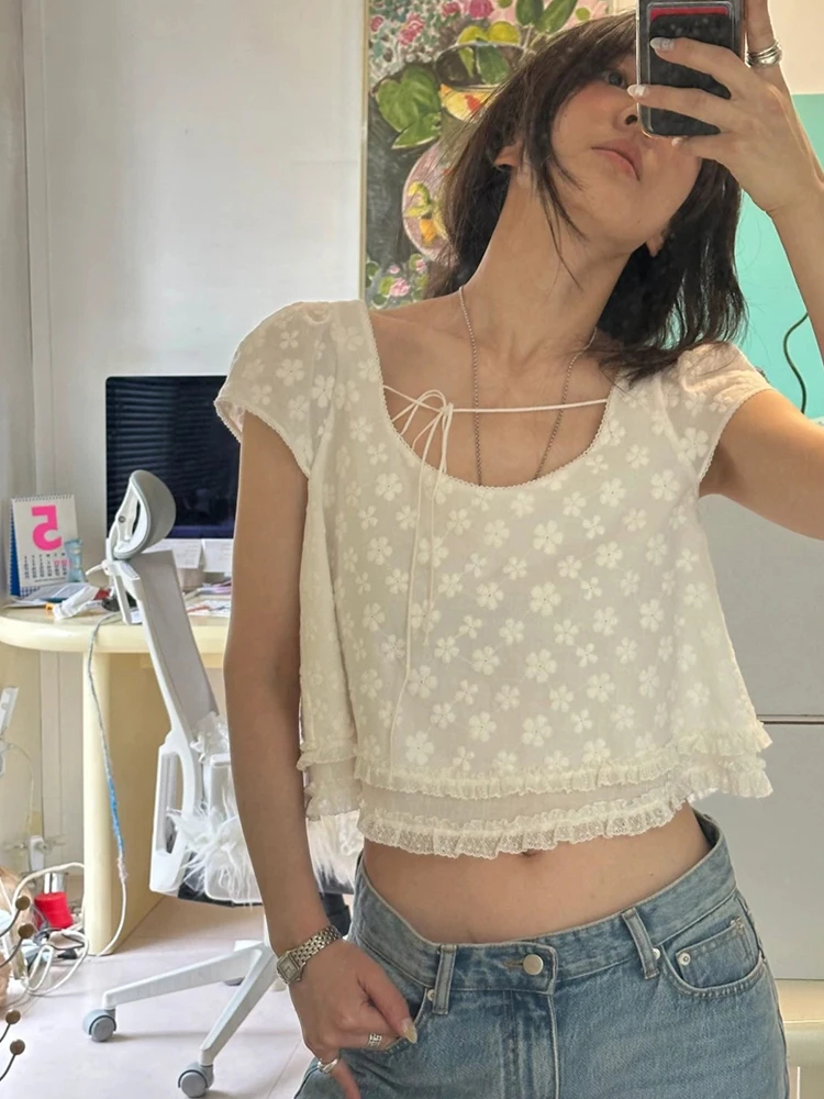 Футболка с вышитой кружевной отделкой ort Sve Ne Hanging Strap A-Line Комплект с юбкой Simple Commute Sle с цветочным принтом для женщин...
Футболка с вышитой кружевной отделкой ort Sve Ne Hanging Strap A-Line Комплект с юбкой Simple Commute Sle с цветочным принтом для женщин...