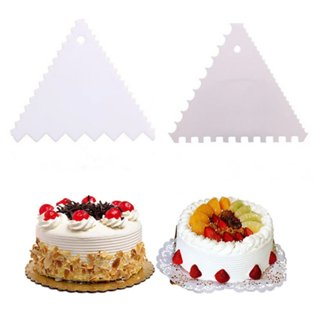4PCS Cake Scraper Set Decorative Comb Icing Smoother Frill Scraper Baking Tool - White Smooth Edge+Two-Side Wide/Narrow Zigzag E
4PCS Cake Scraper Set Decorative Comb Icing Smoother Frill Scraper Baking Tool - White Smooth Edge+Two-Side Wide/Narrow Zigzag E