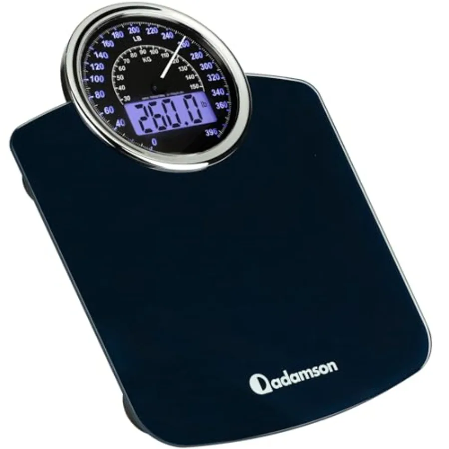 Hybrid 2-in-1 Analog and Digital Weighing Scale for Body Weight up to 400s - Thick Tempe Glass - Extra Large Display - Easy to
Hybrid 2-in-1 Analog and Digital Weighing Scale for Body Weight up to 400s - Thick Tempe Glass - Extra Large Display - Easy to