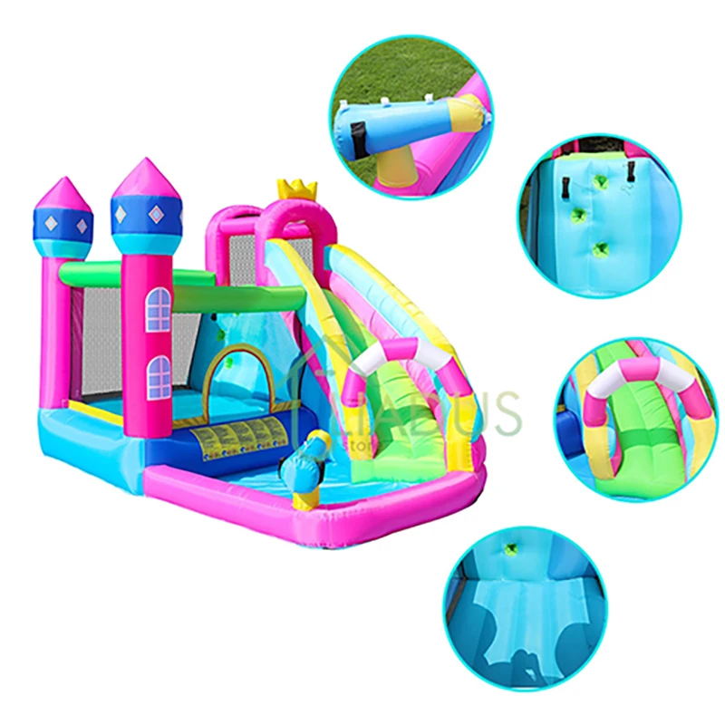 Kids Inflatable Bounce House with Slide Air Bounce Castle Wave Pool Courtyard Bouncy Castle Play Game House for Children
Kids Inflatable Bounce House with Slide Air Bounce Castle Wave Pool Courtyard Bouncy Castle Play Game House for Children