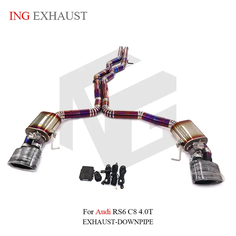 for Audi RS6 C8 4.0T Electric Muffler Car Accessories ING Exhaust System High Performance Titanium Alloy Remote Valve catback
for Audi RS6 C8 4.0T Electric Muffler Car Accessories ING Exhaust System High Performance Titanium Alloy Remote Valve catback