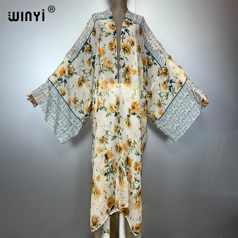 WINYI bohemian kimono cardigan beachwear print dress abaya dubai luxury cover-ups beach outfits women maxi coat muslim Caftan
WINYI bohemian kimono cardigan beachwear print dress abaya dubai luxury cover-ups beach outfits women maxi coat muslim Caftan