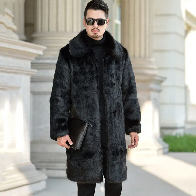 Thick Warm Coat Autumn and Winter Men's Imitation Fur New Coat Imitation Mink Long Plus Size Men's Thermal Coat with Cotton
Thick Warm Coat Autumn and Winter Men's Imitation Fur New Coat Imitation Mink Long Plus Size Men's Thermal Coat with Cotton