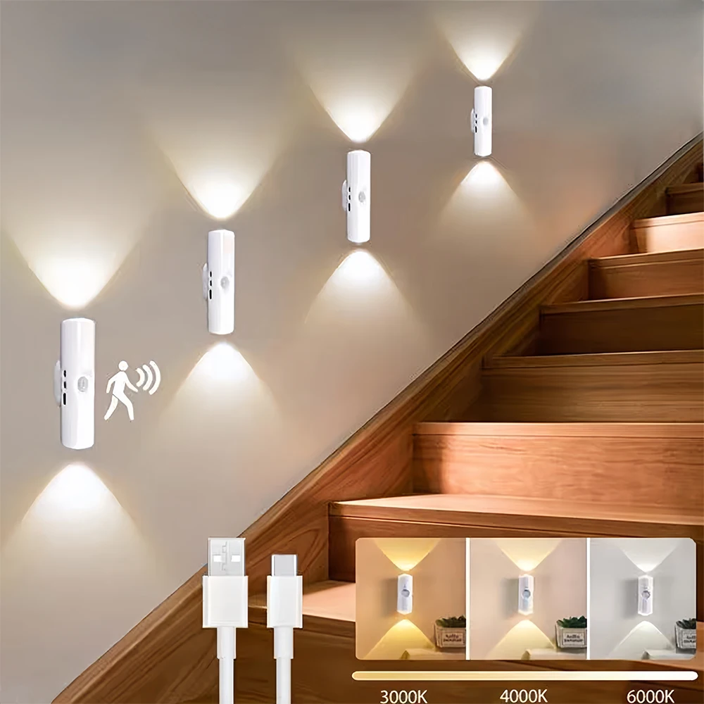 LED Double-head Wall Light Smart Motion Sensor Magnetic Night Light Rechargeable Spotlight for Bedroom Closet Garden Room Decor
LED Double-head Wall Light Smart Motion Sensor Magnetic Night Light Rechargeable Spotlight for Bedroom Closet Garden Room Decor