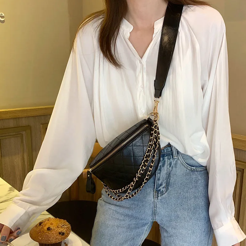 Casual Chain Crossbody Chest Summer Women Wide Shoulder Straps Pu Leather Fanny Waist Pack 2022 New All-match Shoulder Bags
Casual Chain Crossbody Chest Summer Women Wide Shoulder Straps Pu Leather Fanny Waist Pack 2022 New All-match Shoulder Bags