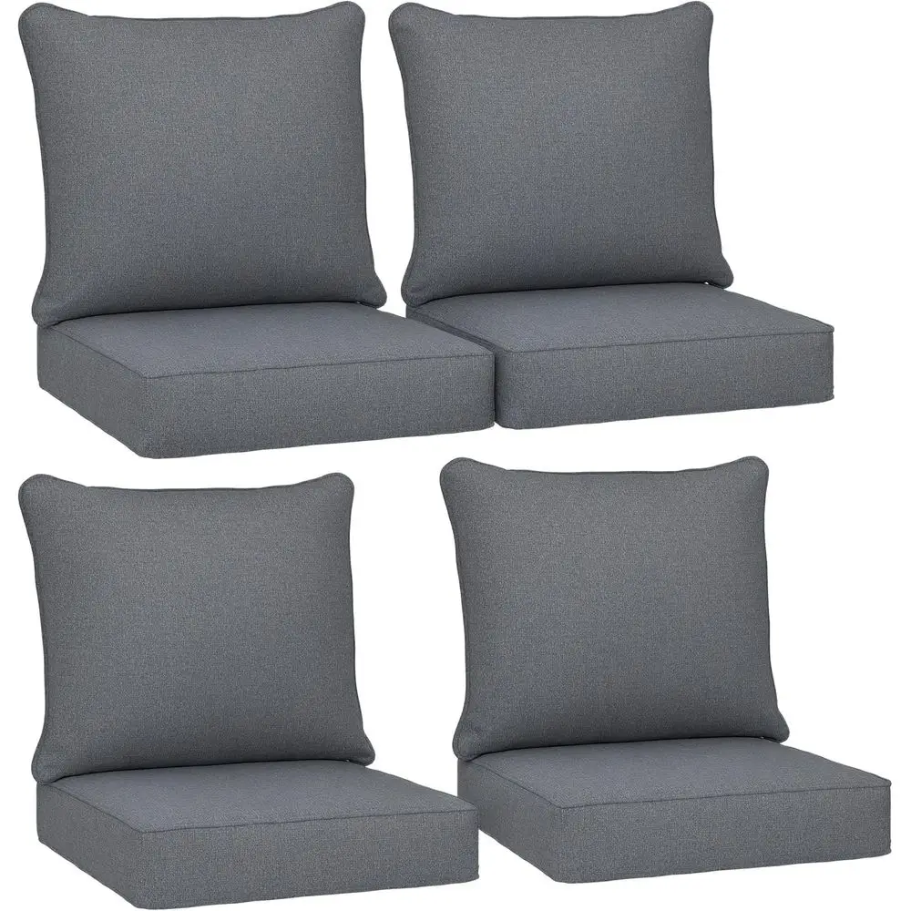 Weather-Resistant Outdoor Chair Cushion Set of 4, 24x24 Deep Seat, Suitable for Patio, Sofa, and Outdoor Furniture, Gray
Weather-Resistant Outdoor Chair Cushion Set of 4, 24x24 Deep Seat, Suitable for Patio, Sofa, and Outdoor Furniture, Gray