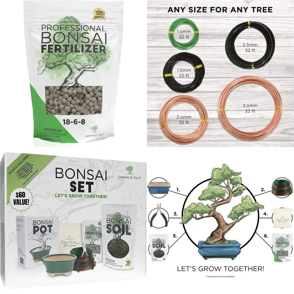 Компактный зеленый овальный набор для бонсай с грунтом, удобрением, проволокой для бонсай, ножницами и сумкой — необходимые принадлежности для миниатюрного садоводства
Компактный зеленый овальный набор для бонсай с грунтом, удобрением, проволокой для бонсай, ножницами и сумкой — необходимые принадлежности для миниатюрного садоводства