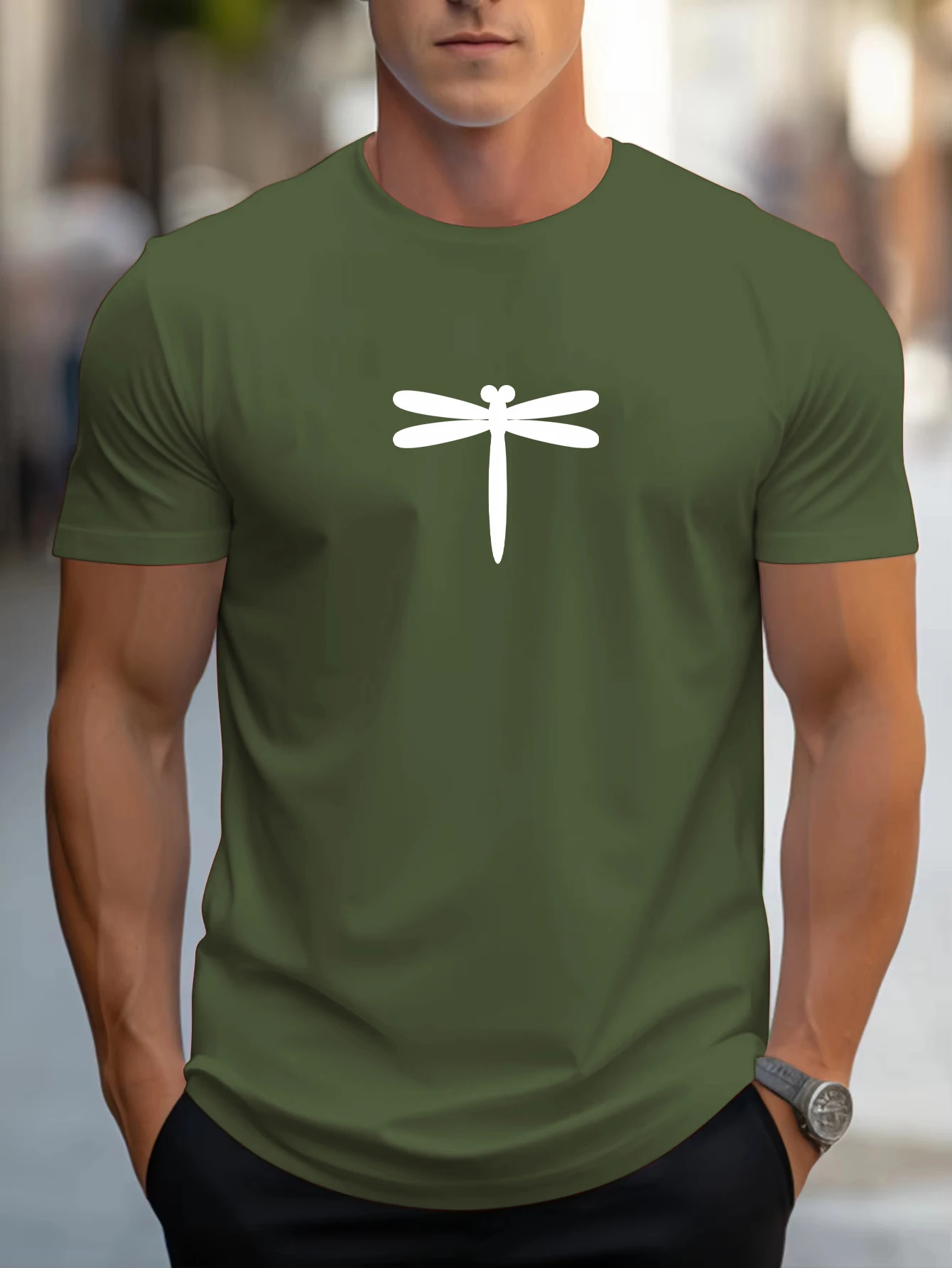 Dragonfly Shaped Simple Print Mens T-Shirts Cotton Hip Hop Short Sleeve Oversized Sports Clothes Summer Street Casual T Shirt 
Dragonfly Shaped Simple Print Mens T-Shirts Cotton Hip Hop Short Sleeve Oversized Sports Clothes Summer Street Casual T Shirt