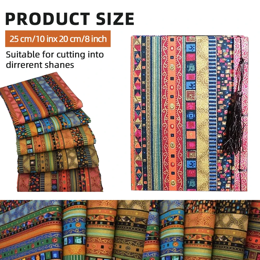 5 Pcs Colored Printing Fabrics Ethnic Style Pattern Striped Bronzing Handmade Patchwork Set Soft Breathable Diy Printed Cloth
5 Pcs Colored Printing Fabrics Ethnic Style Pattern Striped Bronzing Handmade Patchwork Set Soft Breathable Diy Printed Cloth