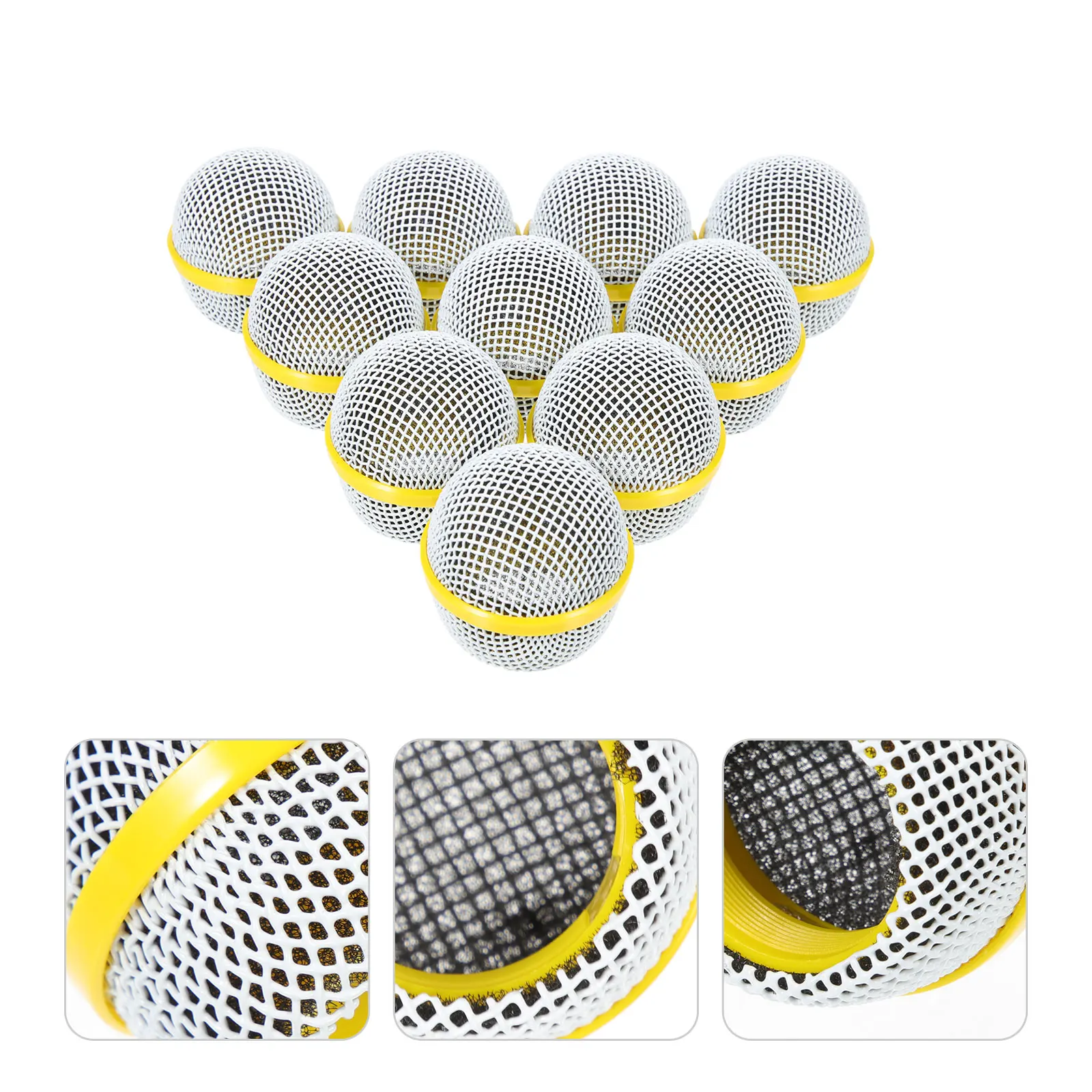 10pcs Microphone Ball Head Replacement Grilles Replacement Durable Metal Mesh Heads For Wireless Mic Supplies Mesh
10pcs Microphone Ball Head Replacement Grilles Replacement Durable Metal Mesh Heads For Wireless Mic Supplies Mesh