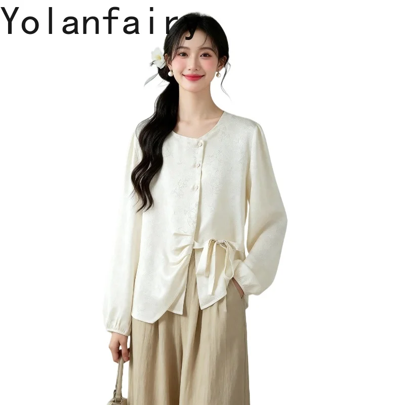 YOLANFAIRY 100% Natural Mulberry Silk Shirts Woman Clothing Elegant Long Sleeve Shirt Women Top OL White Shirt Ladies Blouses
YOLANFAIRY 100% Natural Mulberry Silk Shirts Woman Clothing Elegant Long Sleeve Shirt Women Top OL White Shirt Ladies Blouses