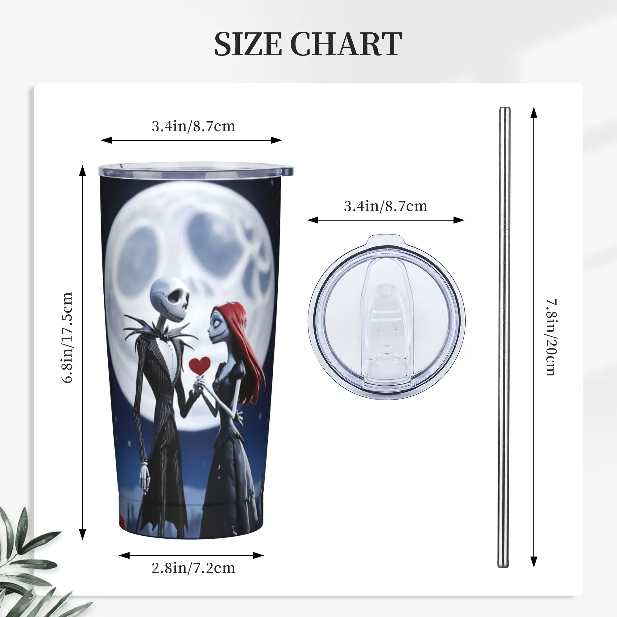 Nightmare Before Christmas Jack Travel Thermal Tumbler With Straws and Lid Large Capacity Stainless Steel Mug Cold Water Bottle
Nightmare Before Christmas Jack Travel Thermal Tumbler With Straws and Lid Large Capacity Stainless Steel Mug Cold Water Bottle
