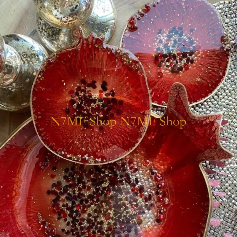 N7MF Pomegranate Geode Agate Epoxy Resin Mold Handmade Cup Mat Mug Pad Silicone Mould DIY Crafts Home Decorations Tools
N7MF Pomegranate Geode Agate Epoxy Resin Mold Handmade Cup Mat Mug Pad Silicone Mould DIY Crafts Home Decorations Tools