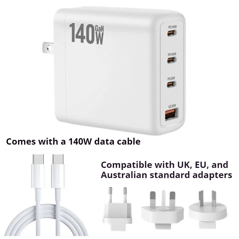 Складное многопортовое зарядное устройство GaN PD3.1 мощностью 140 Вт для ноутбуков
Складное многопортовое зарядное устройство GaN PD3.1 мощностью 140 Вт для ноутбуков