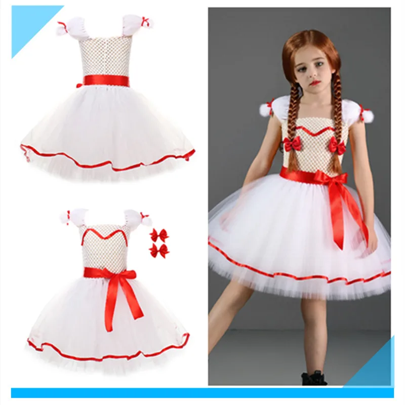 Annabelle Cosplay Kids Fantasia Stage Performance Costume Girls Tutu Dress Belt Headband Outfits Halloween Carnival Party Suit
Annabelle Cosplay Kids Fantasia Stage Performance Costume Girls Tutu Dress Belt Headband Outfits Halloween Carnival Party Suit