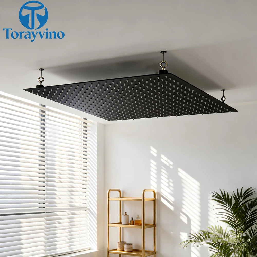 Torayvino Bathroom Matte Black Shower Head Brass Ceiling Mounted 20 Inch Luxury Square Bath Heads Faucet Only Showers Head
Torayvino Bathroom Matte Black Shower Head Brass Ceiling Mounted 20 Inch Luxury Square Bath Heads Faucet Only Showers Head