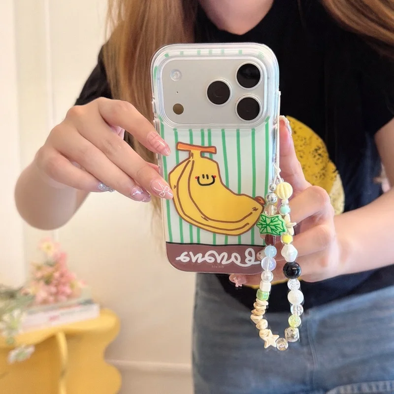 Funny Cute Banana Stripes Phone Case For iPhone 17 Pro 16 15 Pro Max Cover with Chain Strap Fashion Acrylic Hard Cases Girls Fun
Funny Cute Banana Stripes Phone Case For iPhone 17 Pro 16 15 Pro Max Cover with Chain Strap Fashion Acrylic Hard Cases Girls Fun