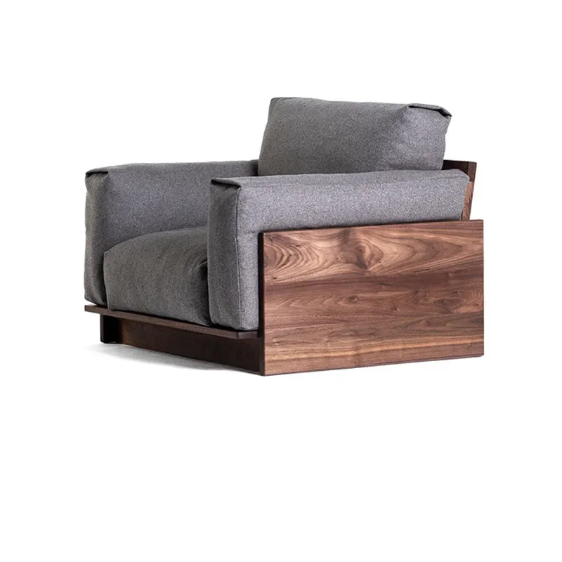 Nordic all-solid wood black walnut double sofa, casual modern simple living room minimalist combination
Nordic all-solid wood black walnut double sofa, casual modern simple living room minimalist combination