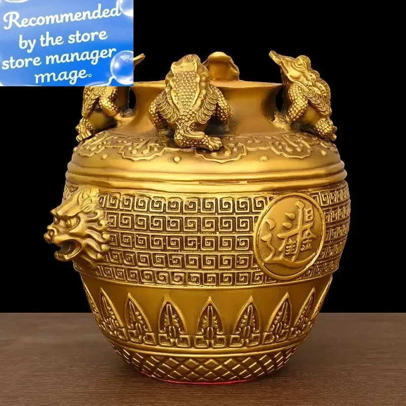Gold Toad Treasure Bowl Four Sides of The Wealth Altar Ornaments Copper Money Jar Living Room Home Store Crafts
Gold Toad Treasure Bowl Four Sides of The Wealth Altar Ornaments Copper Money Jar Living Room Home Store Crafts