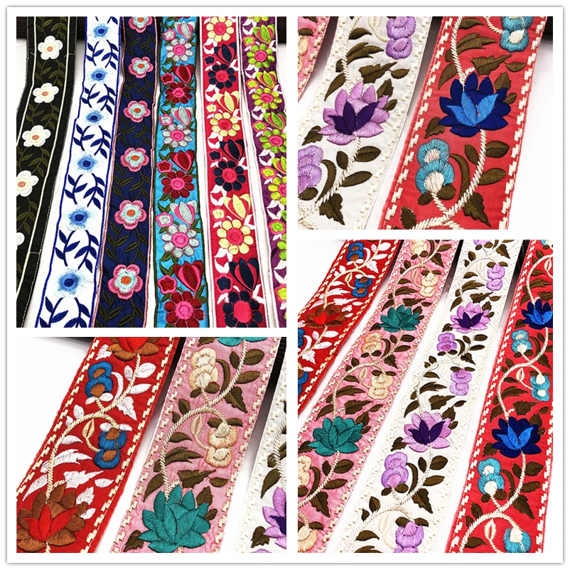 10yards Flowers Ethnic Embroidered Lace Trim Jacquard Ribbon for Garment Accessories DIY Craft Making Flower Sewing
10yards Flowers Ethnic Embroidered Lace Trim Jacquard Ribbon for Garment Accessories DIY Craft Making Flower Sewing