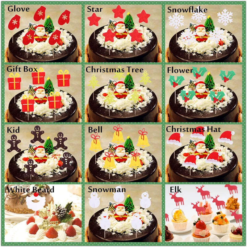 10pcs Christmas Cupcake Pick Cake Decorations Pearlescent Flag Picks Wedding Party Food Ornaments Cookies Fruits Brownies
10pcs Christmas Cupcake Pick Cake Decorations Pearlescent Flag Picks Wedding Party Food Ornaments Cookies Fruits Brownies