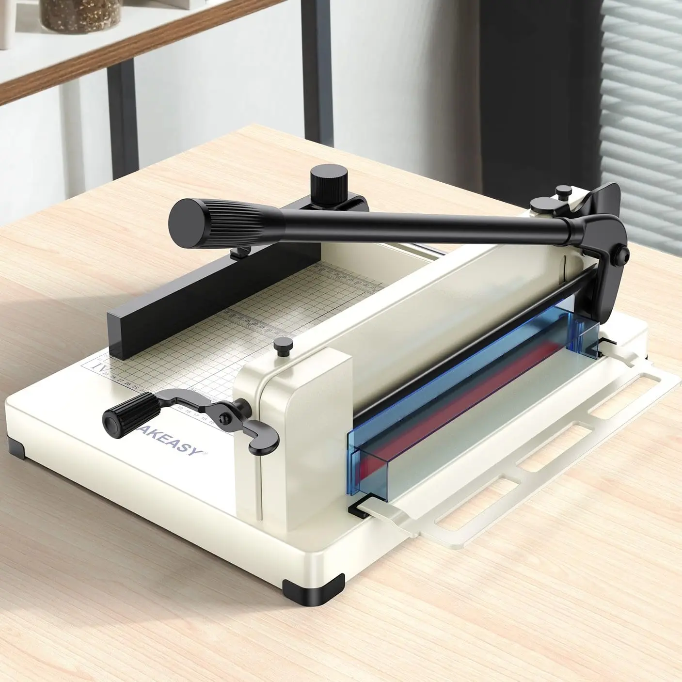 Paper Cutter 12 Inch, Heavy Duty Paper Cutter for A4 Paper, Guillotine Paper Cutter 400 Sheet Capacity, Solid Steel Construction
Paper Cutter 12 Inch, Heavy Duty Paper Cutter for A4 Paper, Guillotine Paper Cutter 400 Sheet Capacity, Solid Steel Construction