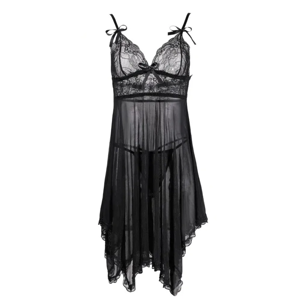 Elegant Nightgown Sexy Clothing Lace Skirt Transparent Mesh Bow Deep V Lace Skirt Slim Fit Nightdress Sexy Lingerie Dress Home
Elegant Nightgown Sexy Clothing Lace Skirt Transparent Mesh Bow Deep V Lace Skirt Slim Fit Nightdress Sexy Lingerie Dress Home