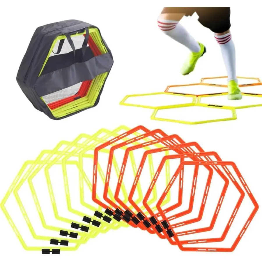 Hex Agility Rings for Speed Training amp Agility Footwork Training Speed Hurdles Ladder with Carrying Bag
Hex Agility Rings for Speed Training amp Agility Footwork Training Speed Hurdles Ladder with Carrying Bag