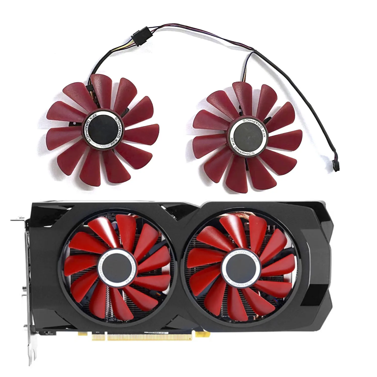 New 85MM Diameter RX-570-RS RX-580-RS FDC10U12S9-C For XFX RX570 RS RX580 RS Video Graphics Cards Cooling As Replacement Fan
New 85MM Diameter RX-570-RS RX-580-RS FDC10U12S9-C For XFX RX570 RS RX580 RS Video Graphics Cards Cooling As Replacement Fan