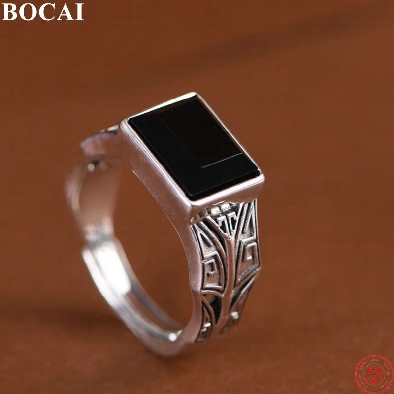 Мужские и женские кольца из серебра 925 пробы BOCAI, в этническом стиле, с инкрустированным агатом и ретро-узором, новые модные ювелирные украшения в стиле панк
Мужские и женские кольца из серебра 925 пробы BOCAI, в этническом стиле, с инкрустированным агатом и ретро-узором, новые модные ювелирные украшения в стиле панк