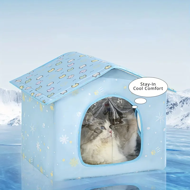 Summer Cooling Pet House Foldable Ice Cat Dog Bed Portable Insulated Cool Shelter with Cooling Mat
Summer Cooling Pet House Foldable Ice Cat Dog Bed Portable Insulated Cool Shelter with Cooling Mat