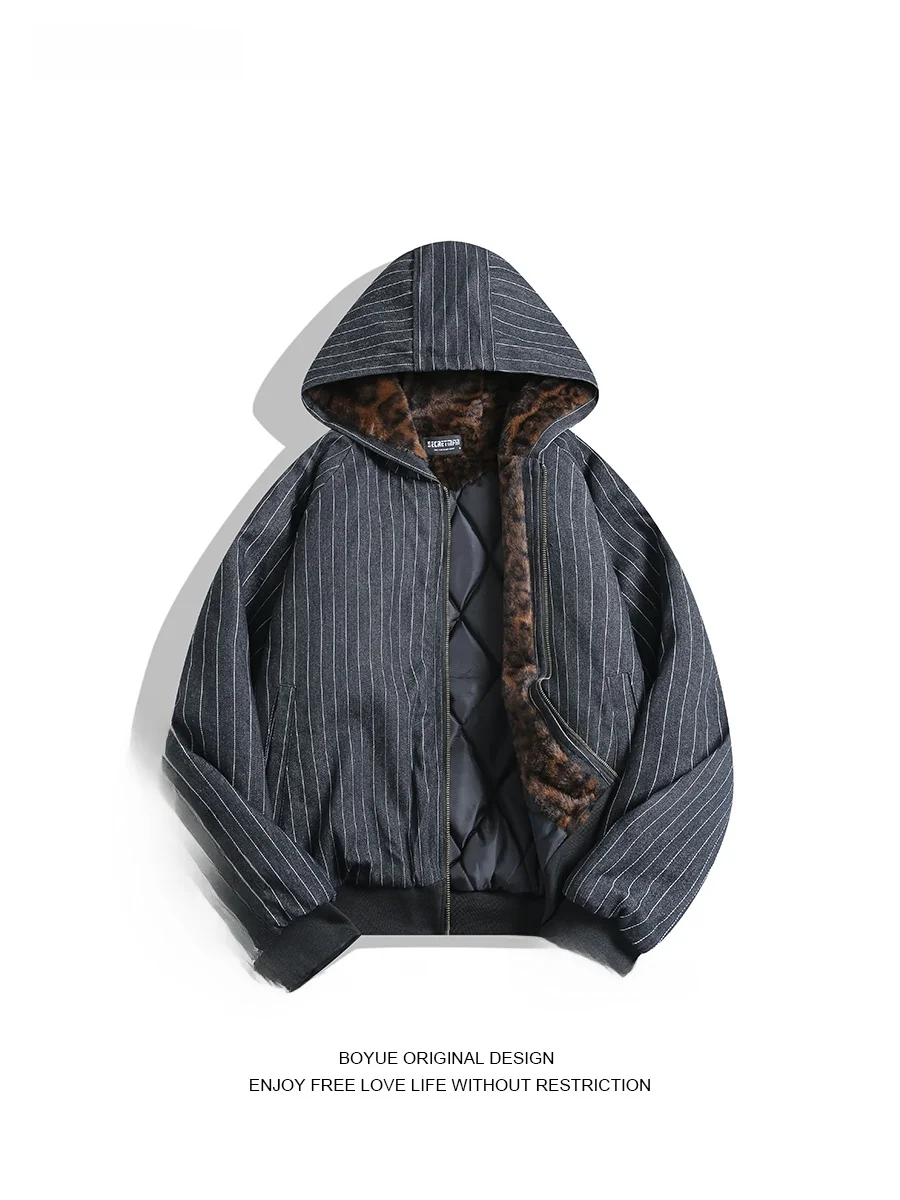 Boyue Youth Street Sle с капюшоном Plu Denim в полоску Jaet ex Thiened из смеси хлопка и полиэстера, теплая верхняя одежда, пальто
Boyue Youth Street Sle с капюшоном Plu Denim в полоску Jaet ex Thiened из смеси хлопка и полиэстера, теплая верхняя одежда, пальто