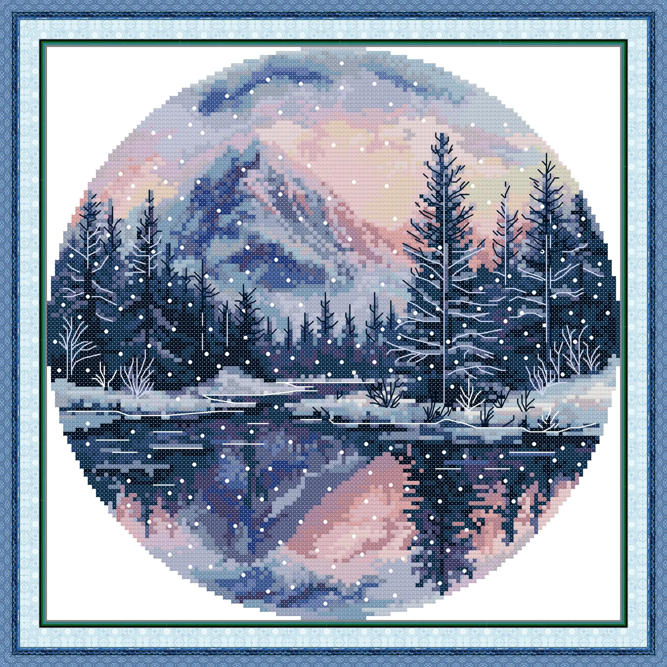 Maydear Cross Stitch Kit,11CT/14CT/16CT/9CT Aida Fabric,DMC Threads Sewing Pattern Embroidery Set-Round Four Seasons-Winter
Maydear Cross Stitch Kit,11CT/14CT/16CT/9CT Aida Fabric,DMC Threads Sewing Pattern Embroidery Set-Round Four Seasons-Winter