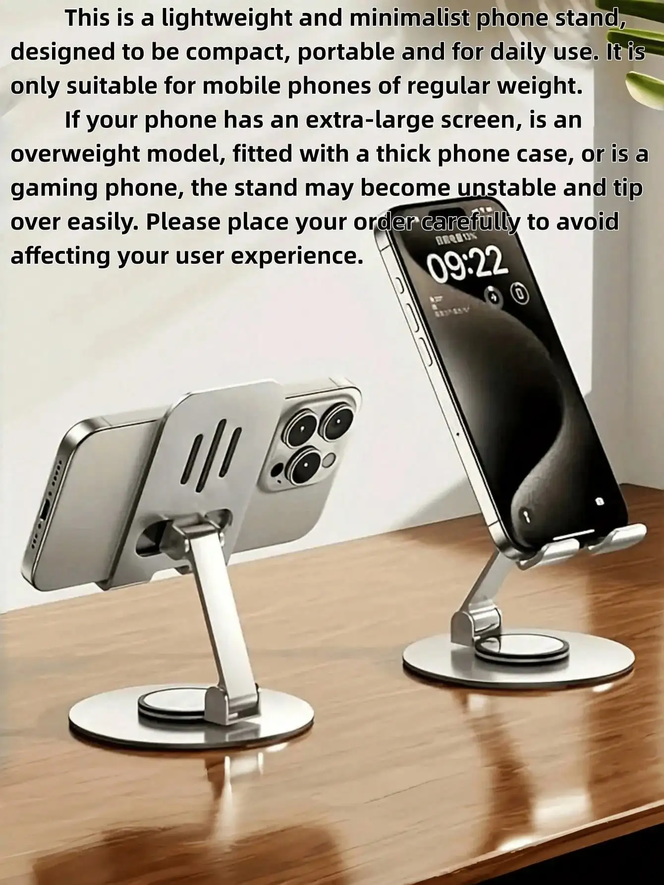 1pc Aluminum Alloy Phone/Tablet Stand, Waterproof Design, 360° Rotation, Adjustable & Foldable, Suitable For Desk & Bedside, Non-Slip Base - Perfect Gift For All Seasons. Gold Mobile Phone Stand, Desktop Phone Holder, Rotatable & Foldable, Suitable For
1pc Aluminum Alloy Phone/Tablet Stand, Waterproof Design, 360° Rotation, Adjustable & Foldable, Suitable For Desk & Bedside, Non-Slip Base - Perfect Gift For All Seasons. Gold Mobile Phone Stand, Desktop Phone Holder, Rotatable & Foldable, Suitable For