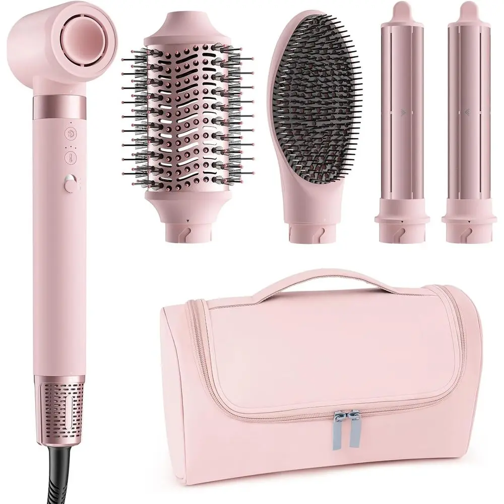 5-in-1 Multi-Functional Hair Dryer with Volumizing Brush, Curling, Straightening, Heatless Styling, Travel Bag Included
5-in-1 Multi-Functional Hair Dryer with Volumizing Brush, Curling, Straightening, Heatless Styling, Travel Bag Included