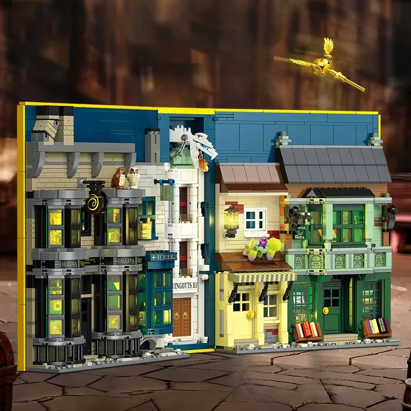 1976 шт., книги по диагонею, строительные блоки, классическая сцена кино, волшебная модель книжного магазина, кирпичи, украшение для рабочего стола, детские игрушки «сделай сам», подарок
1976 шт., книги по диагонею, строительные блоки, классическая сцена кино, волшебная модель книжного магазина, кирпичи, украшение для рабочего стола, детские игрушки «сделай сам», подарок