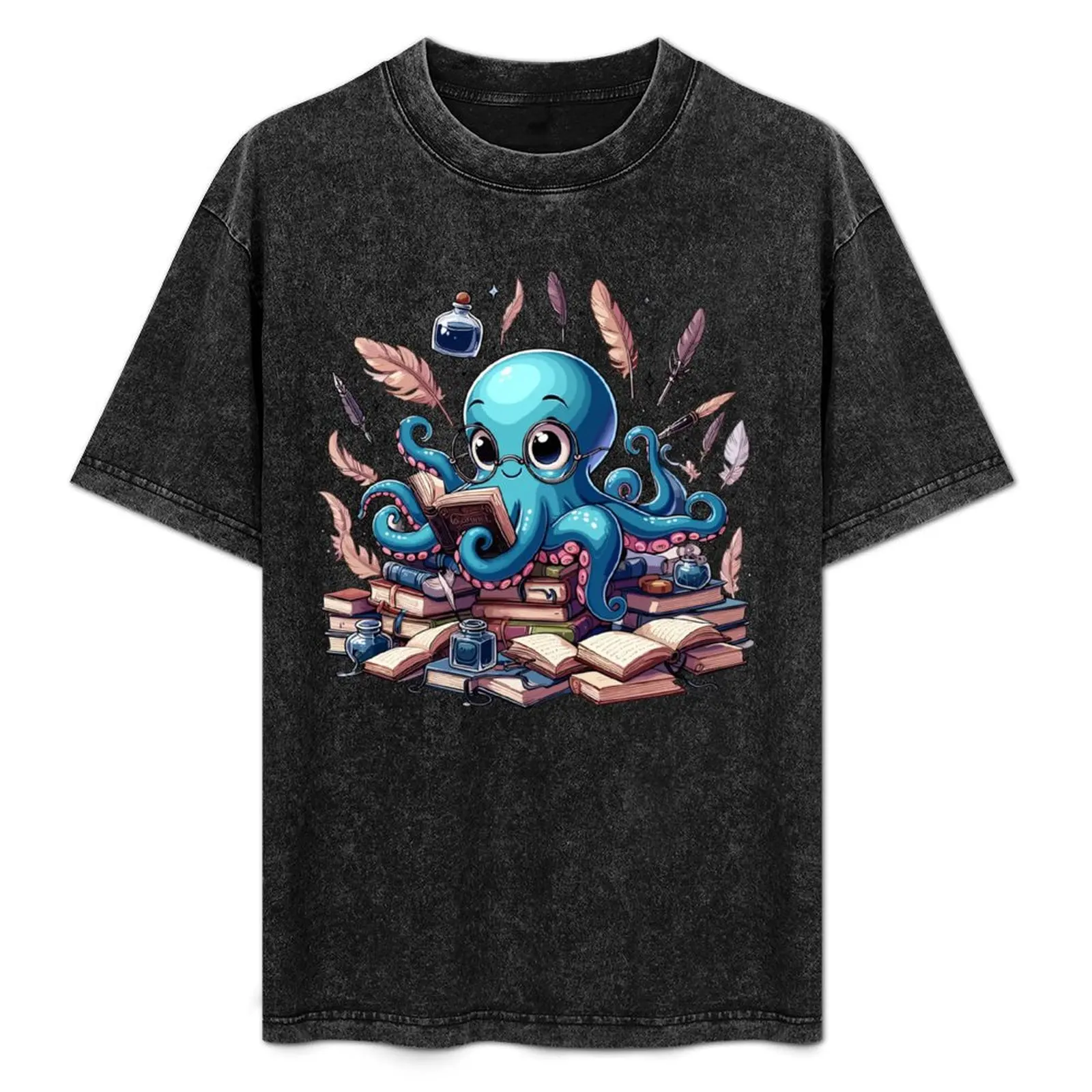 Bibliophile Octopus T-Shirt Holiday Casual Short Sleeve Top
Bibliophile Octopus T-Shirt Holiday Casual Short Sleeve Top