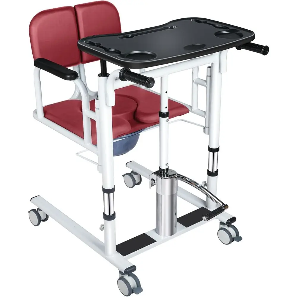 5-in-1 Adjustable Height Transfer Chair with 180° Split Seat for Home & Senior Care (Red, 26x20x44)
5-in-1 Adjustable Height Transfer Chair with 180° Split Seat for Home & Senior Care (Red, 26x20x44)