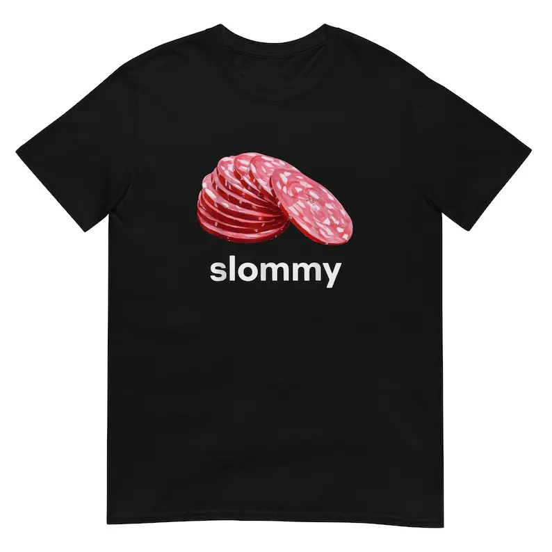 Slommy Salami Shirt Men's Cotton T-Shirt O-Neck Tees Short Sleeve Clothes Big Size
Slommy Salami Shirt Men's Cotton T-Shirt O-Neck Tees Short Sleeve Clothes Big Size