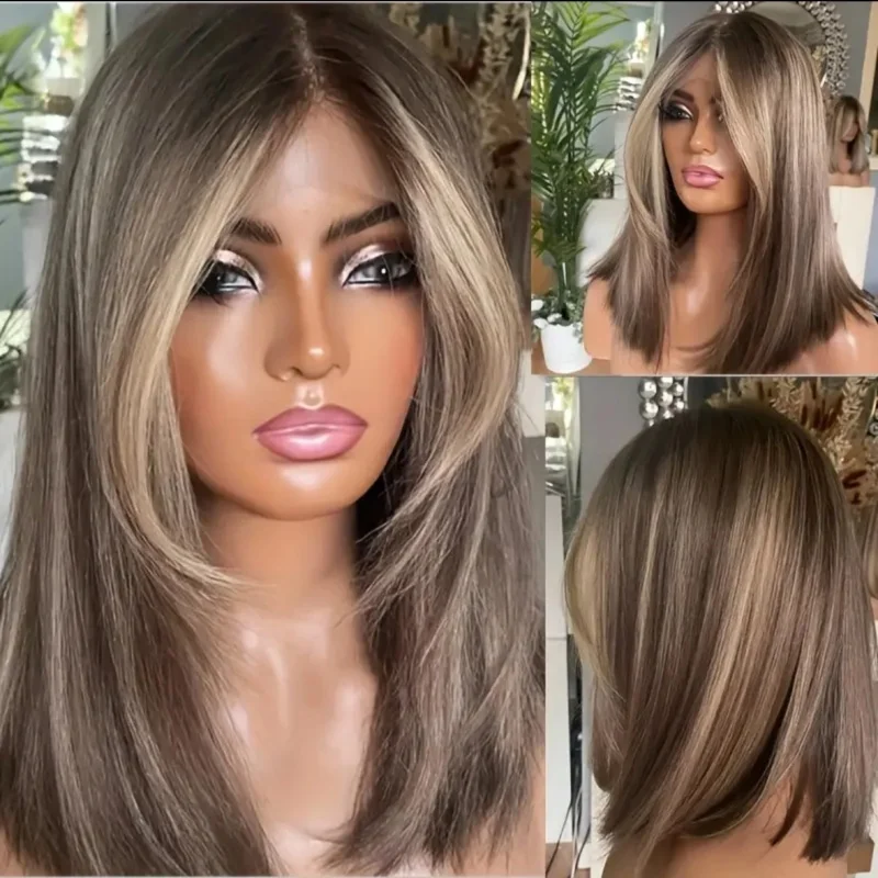 LothoeyBlond Lace Frontal Wig Ash Brown with Light Blonde Highlights Balayage Waves Money Piece Natural Hair Wig
LothoeyBlond Lace Frontal Wig Ash Brown with Light Blonde Highlights Balayage Waves Money Piece Natural Hair Wig