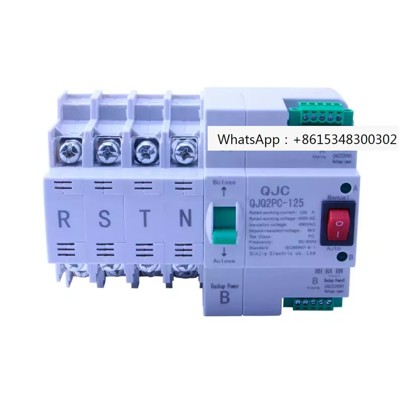 220V AC household dual power ATS automatic transfer switch 100A 4P dual power switch
220V AC household dual power ATS automatic transfer switch 100A 4P dual power switch