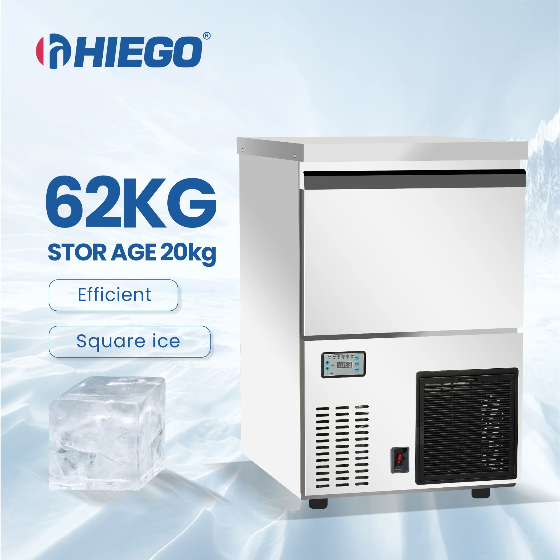 50*50*50mm Big Size Ice 60KG Cube Shape Ice Maker Commercial Stainless Steel Ice Making Machine
50*50*50mm Big Size Ice 60KG Cube Shape Ice Maker Commercial Stainless Steel Ice Making Machine