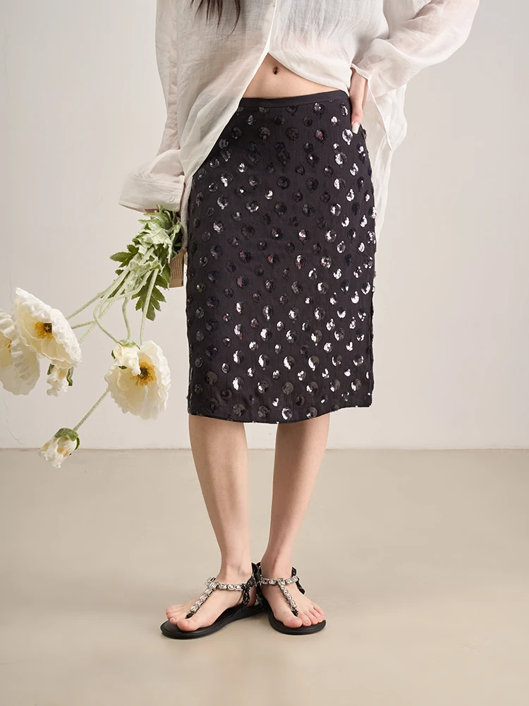 Romantic Ele Polka Dot Arrangement Versatile Faionable Midi Skirt High Waist H-ape Straight Cut Other Fabric Sequin
Romantic Ele Polka Dot Arrangement Versatile Faionable Midi Skirt High Waist H-ape Straight Cut Other Fabric Sequin