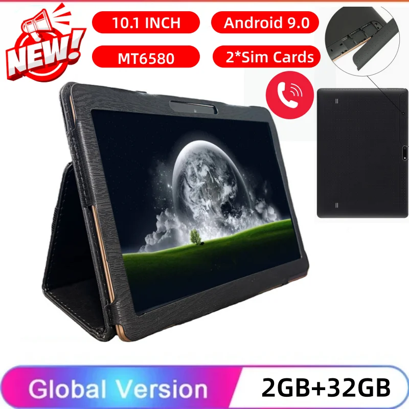 10.1" 2G\3G\4G Phone Call Android 9.0 Tablet 2GB RAM 32GB MT6580 Processor Quad-Core GSM 1280 x 800 IPS Dual Camera 2*Sim Cards
10.1" 2G\3G\4G Phone Call Android 9.0 Tablet 2GB RAM 32GB MT6580 Processor Quad-Core GSM 1280 x 800 IPS Dual Camera 2*Sim Cards