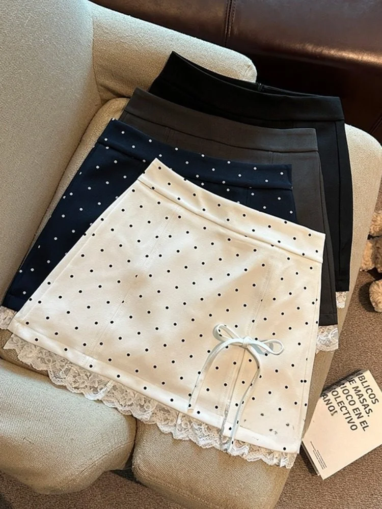 High Waist Polka Dot f Skirt with Lace Knot Wrap around Design for Women ort a Line Skirt Casual Sle
High Waist Polka Dot f Skirt with Lace Knot Wrap around Design for Women ort a Line Skirt Casual Sle